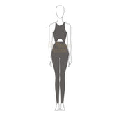 Couture Sleeveless Open Back Unitard